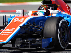 King in actie voor Manor tijdens testsessie na GP Spanje