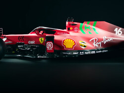 'Mission Winnow-logo in het groen op de nieuwe Ferrari SF21'