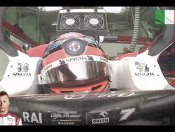 HAHA! Kimi Raikkonen valt in slaap tijdens rode vlag VT3