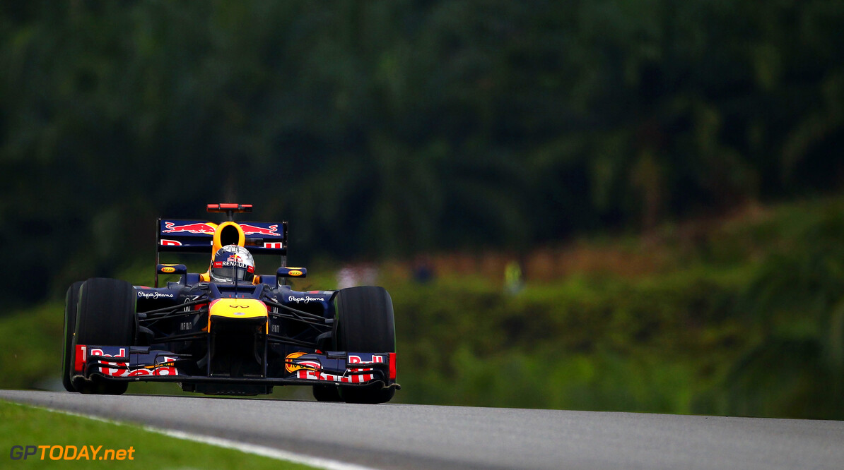 141015532KR182_Malaysian_F1
KUALA LUMPUR, MALAYSIA - MARCH 25:  Sebastian Vettel of Germany and Red Bull Racing drives during the Malaysian Formula One Grand Prix at the Sepang Circuit on March 25, 2012 in Kuala Lumpur, Malaysia.  (Photo by Clive Mason/Getty Images) *** Local Caption *** Sebastian Vettel
Malaysian F1 Grand Prix - Race
Clive Mason
Kuala Lumpur
Malaysia

Formula One Racing F1