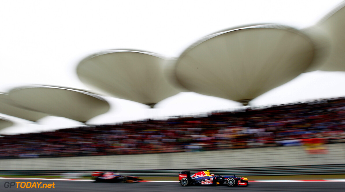 141015620KR116_F1_Grand_Pri
SHANGHAI, CHINA - APRIL 15:  Mark Webber of Australia and Red Bull Racing drives during the Chinese Formula One Grand Prix at the Shanghai International Circuit on April 15, 2012 in Shanghai, China.  (Photo by Paul Gilham/Getty Images) *** Local Caption *** Mark Webber
F1 Grand Prix of China - Race
Paul Gilham
Shanghai
China

Formula One Racing F1