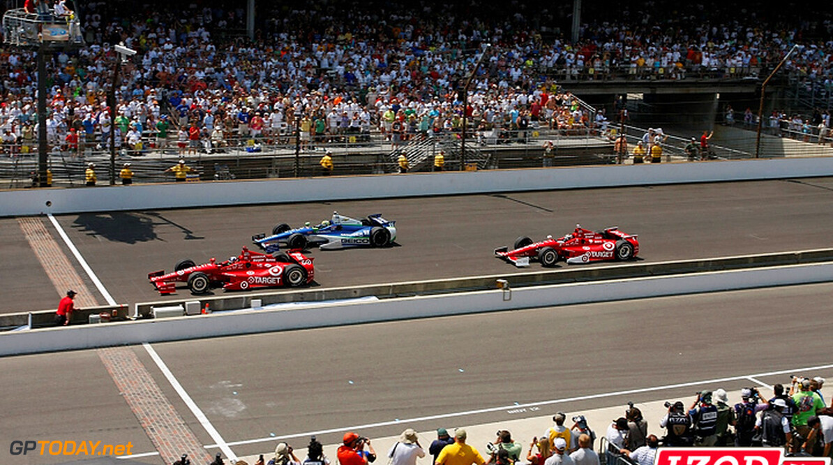 2012 IndyCar Indy 500 Race and Priority
27 May, 2012, Indianapolis Motor Speedway, Indiana, USA.A restart late in the race with Dario Franchitti, Tony Kanaan and Scott Dixon..(c) 2012, Todd Davis.LAT Photo USA.IMAGE COURTESY OF INDYCAR FOR EDITORIAL USAGE ONLY.  MANDATORY CREDIT: "INDYCAR/LAT USA"

(c) 2012, Todd Davis
Indianapolis
USA

restart Dario Franchitti Tony Kanaan Scott Dixon 2012 IndyCar Indy 500 Race