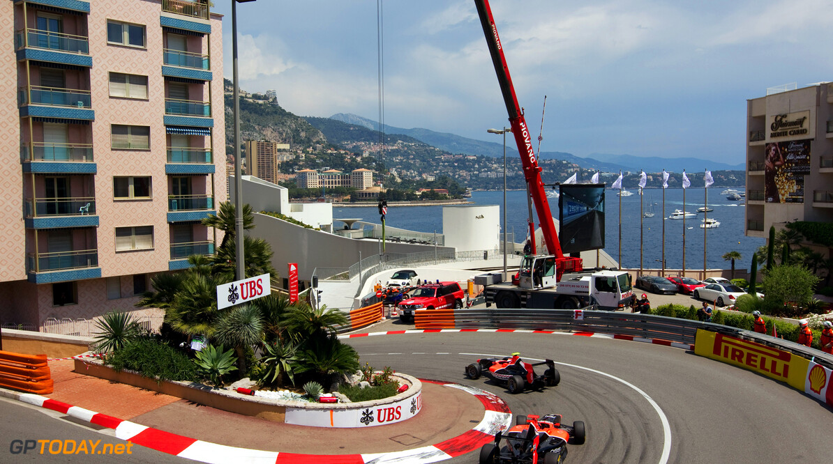 2012 GP3 Series, Round 2.
Monte-Carlo, Monaco. 25th May 2012. Friday Race 1.
Fabiano Machado (BRA, Marussia Manor Racing) leads Dmitry Suranovich (RUS, Marussia Manor Racing) Action.  
Photo: Charles Coates/GP3 Media Service. 
ref: Digital Image_X5J8522.jpg