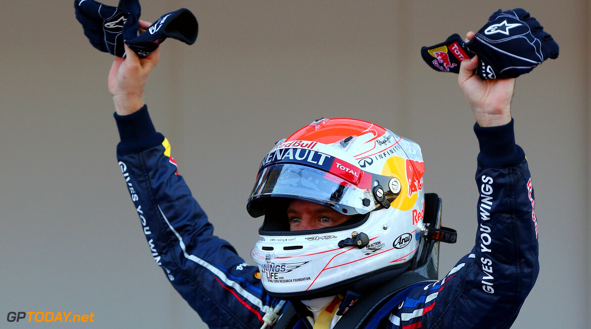 141020504KR00099_F1_Grand_P
SUZUKA, JAPAN - OCTOBER 07:  Sebastian Vettel of Germany and Red Bull Racing celebrates in parc ferme after winning the Japanese Formula One Grand Prix at the Suzuka Circuit on October 7, 2012 in Suzuka, Japan.  (Photo by Clive Rose/Getty Images) *** Local Caption *** Sebastian Vettel
F1 Grand Prix of Japan
Clive Rose
Suzuka
Japan

Formula One Racing