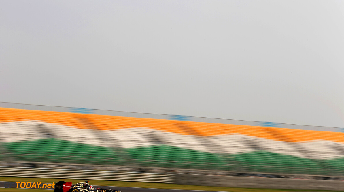 2012 Indian Grand Prix - Friday
Buddh International Circuit, New Delhi, India.
26th October 2012.
Kimi Raikkonen, Lotus E20 Renault. 
World Copyright:Charles Coates/LAT Photographic
ref: Digital Image _N7T1841





12 IND F1 Formula 1 Formula One GP Oct