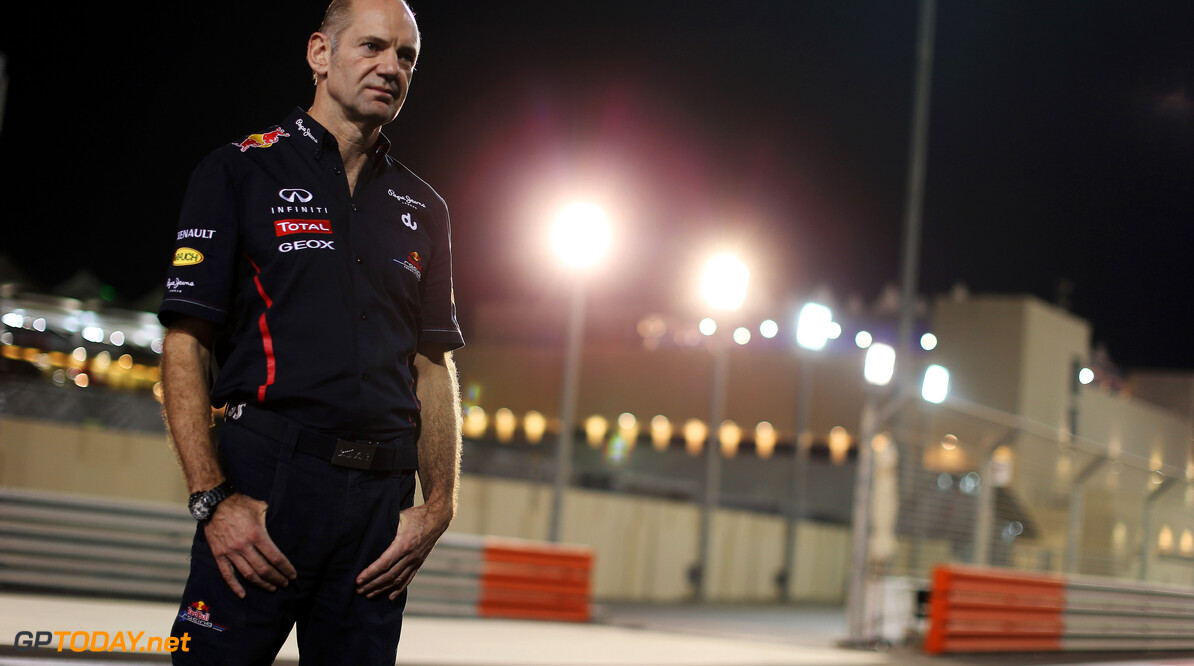 141020742KR00199_F1_Grand_P
ABU DHABI, UNITED ARAB EMIRATES - NOVEMBER 02:  Red Bull Racing Chief Technical Officer Adrian Newey is seen following practice for the Abu Dhabi Formula One Grand Prix at the Yas Marina Circuit on November 2, 2012 in Abu Dhabi, United Arab Emirates.  (Photo by Mark Thompson/Getty Images) *** Local Caption *** Adrian Newey
F1 Grand Prix of Abu Dhabi - Practice
Mark Thompson
Abu Dhabi
United Arab Emirates

Formula One Racing