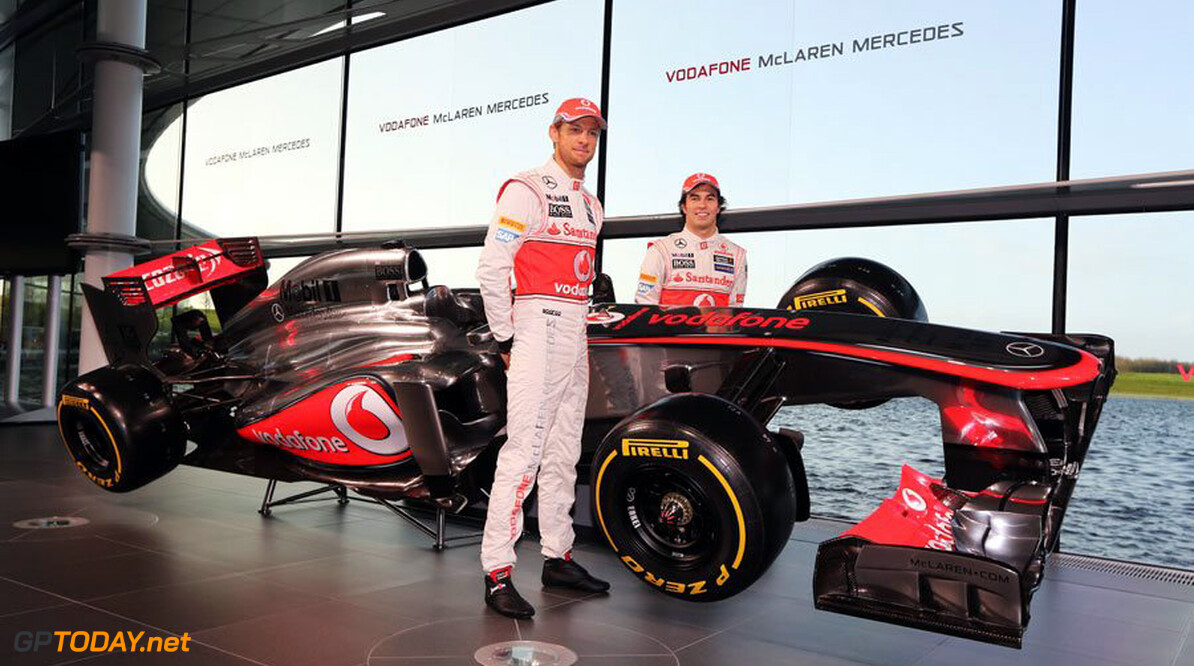 Sergio Perez 7x5 Launch Photo 6 2013 Vodafone Mclaren Mercedes Jenson Button 