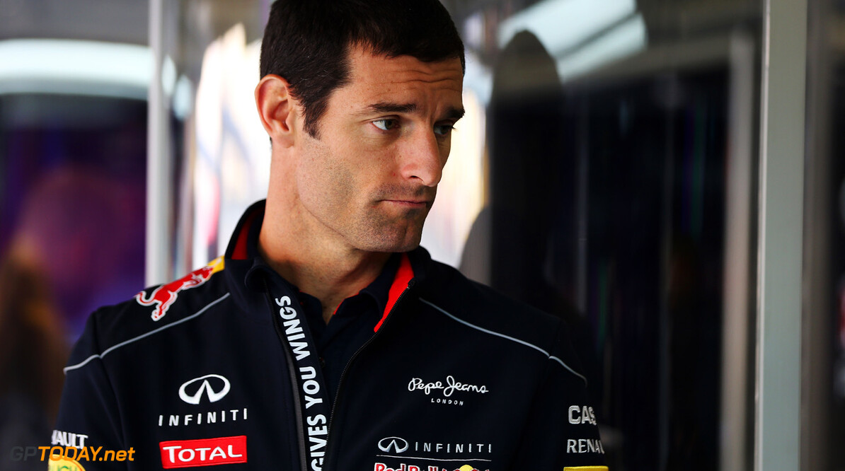 163375729KR00043_F1_Grand_P
SHANGHAI, CHINA - APRIL 11:  Mark Webber of Australia and Infiniti Red Bull Racing talks with colleagues in his team garage during previews to the Chinese Formula One Grand Prix at the Shanghai International Circuit on April 11, 2013 in Shanghai, China.  (Photo by Mark Thompson/Getty Images) *** Local Caption *** Mark Webber
F1 Grand Prix of China - Previews
Mark Thompson
Shanghai
China

Formula One Racing formula 1 Auto Racing Formula 1 Grand Prix of China Chinese Formula One Grand Prix Formula One Grand Prix