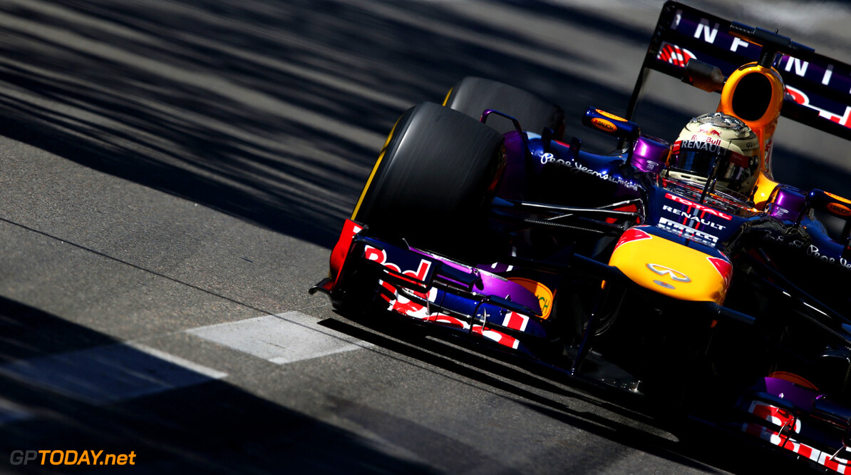 163377280KR00020_F1_Grand_P
MONTE-CARLO, MONACO - MAY 23:  Sebastian Vettel of Germany and Infiniti Red Bull Racing drives during practice for the Monaco Formula One Grand Prix at the Circuit de Monaco on May 23, 2013 in Monte-Carlo, Monaco.  (Photo by Clive Mason/Getty Images) *** Local Caption *** Sebastian Vettel
F1 Grand Prix of Monaco - Practice
Clive Mason
Monte-Carlo
Monaco

Formula One Racing formula 1 Auto Racing Monaco F1 Grand Prix Monaco Formula One Grand Prix Formula One Grand Prix