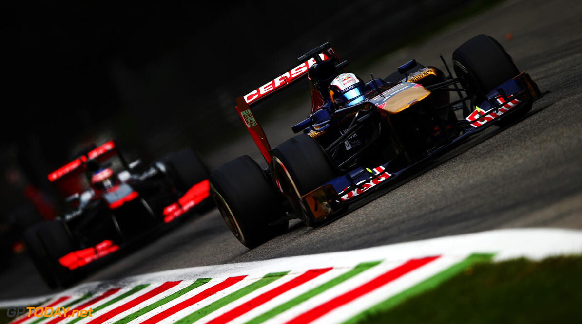 166987878GI00252_F1_Grand_P
MONZA, ITALY - SEPTEMBER 08:  Jean-Eric Vergne of France and Scuderia Toro Rosso drives during the Italian Formula One Grand Prix at Autodromo di Monza on September 8, 2013 in Monza, Italy.  (Photo by Clive Mason/Getty Images) *** Local Caption *** Jean-Eric Vergne
F1 Grand Prix of Italy - Race
Clive Mason
Monza
Italy