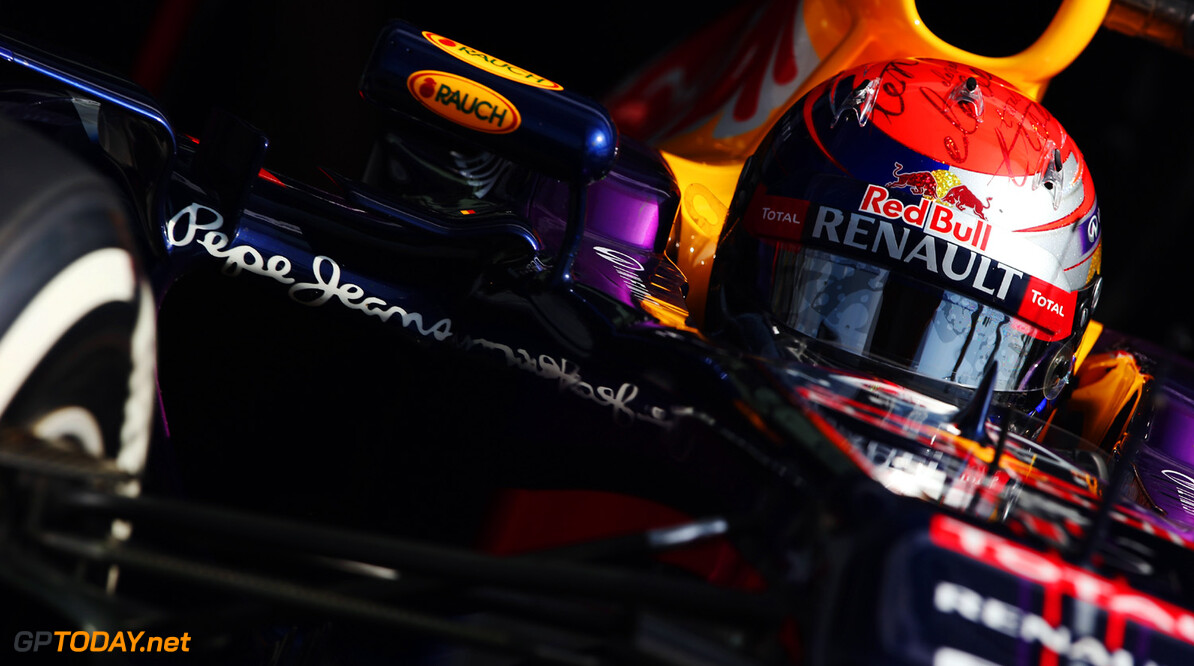 166987861GI00161_F1_Grand_P
MONZA, ITALY - SEPTEMBER 07:  Sebastian Vettel of Germany and Infiniti Red Bull Racing exits his garage to drive during qualifying for the Italian Formula One Grand Prix at Autodromo di Monza on September 7, 2013 in Monza, Italy.  (Photo by Mark Thompson/Getty Images) *** Local Caption *** Sebastian Vettel
F1 Grand Prix of Italy - Qualifying
Mark Thompson
Monza
Italy