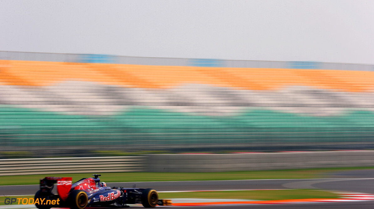 166989273XX00233_F1_Grand_P
NOIDA, INDIA - OCTOBER 26:  Jean-Eric Vergne of France and Scuderia Toro Rosso drives during qualifying for the Indian Formula One Grand Prix at Buddh International Circuit on October 26, 2013 in Noida, India.  (Photo by Paul Gilham/Getty Images) *** Local Caption *** Jean-Eric Vergne
F1 Grand Prix of India - Qualifying
Paul Gilham
Noida
India

Delhi