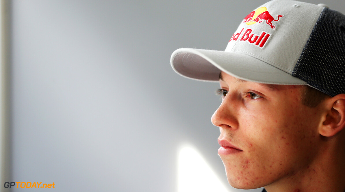166989382KR00047_F1_Grand_P
AUSTIN, TX - NOVEMBER 14:  2014 Scuderia Toro Rosso driver Daniil Kvyat of Russia talks to the media during previews to the United States Formula One Grand Prix at Circuit of The Americas on November 14, 2013 in Austin, United States.  (Photo by Mark Thompson/Getty Images) *** Local Caption *** Daniil Kvyat
F1 Grand Prix of USA - Previews
Mark Thompson
Austin
United States

F1 Formula One