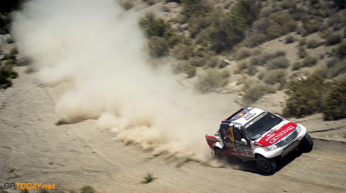 Adam Malysz (driver) and Marton Rafal (co-driver) race during the 3rd stage of Dakar Rally from San Rafael to San Juan, Argentina on January 7th, 2014 // Marcelo Maragni/Red Bull Content Pool // P-20140107-00345 // Usage for editorial use only // Please go to www.redbullcontentpool.com for further information. // 
Adam Malysz - Action

San Rafael
Argentina

P-20140107-00345