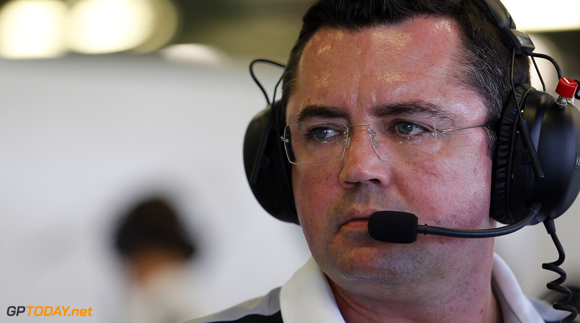 Racing Director Eric Boullier in the garage.