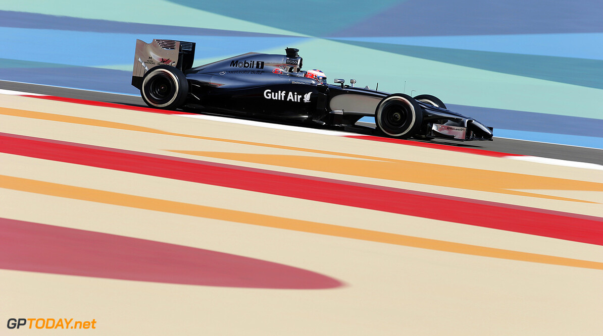 Jenson Button on track.