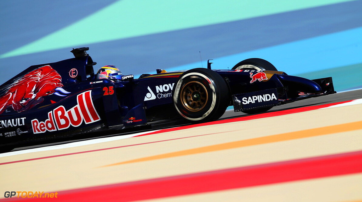479868643KR00133_F1_Grand_P
SAKHIR, BAHRAIN - APRIL 04:  Jean-Eric Vergne of France and Scuderia Toro Rosso drives during practice for the Bahrain Formula One Grand Prix at the Bahrain International Circuit on April 4, 2014 in Sakhir, Bahrain.  (Photo by Mark Thompson/Getty Images) *** Local Caption *** Jean-Eric Vergne
F1 Grand Prix of Bahrain - Practice
Mark Thompson
Sakhir
Bahrain

formula 1 Formula One Racing Auto Racing Formula 1 Grand Prix of Bahrain Bahrain Formula One Grand Prix Formula One Grand Prix