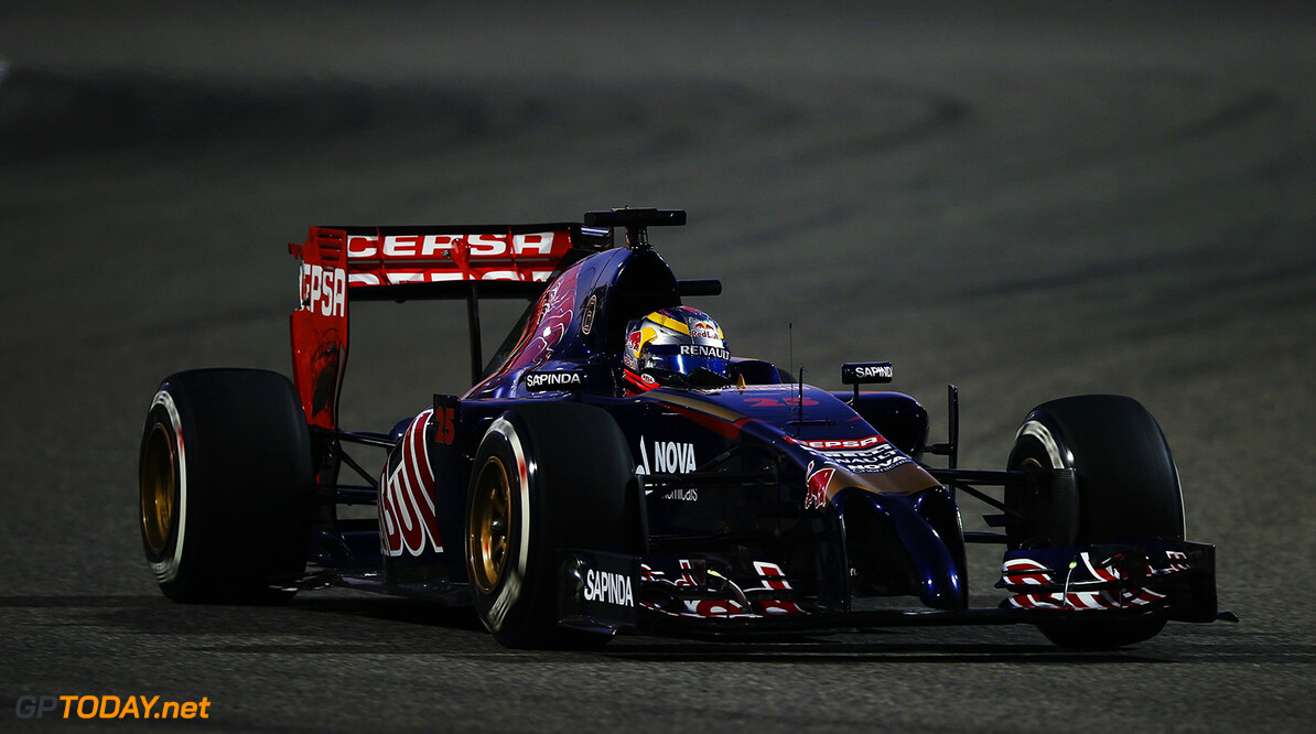 479868697KR00240_F1_Grand_P
SAKHIR, BAHRAIN - APRIL 06:  Jean-Eric Vergne of France and Scuderia Toro Rosso drives during the Bahrain Formula One Grand Prix at the Bahrain International Circuit on April 6, 2014 in Sakhir, Bahrain.  (Photo by Mark Thompson/Getty Images) *** Local Caption *** Jean-Eric Vergne
F1 Grand Prix of Bahrain - Race
Mark Thompson
Sakhir
Bahrain

formula 1 Formula One Racing Auto Racing Formula 1 Grand Prix of Bahrain Bahrain Formula One Grand Prix Formula One Grand Prix