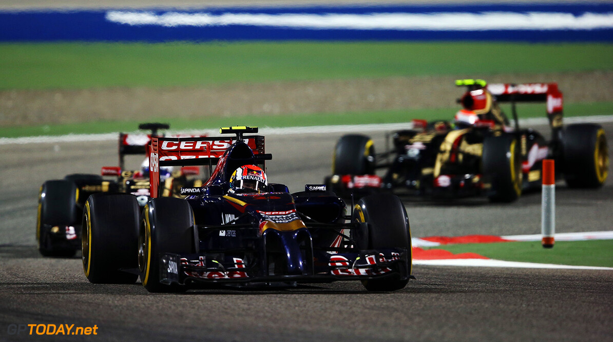 479868697KR00243_F1_Grand_P
SAKHIR, BAHRAIN - APRIL 06:  Daniil Kvyat of Russia and Scuderia Toro Rosso drives during the Bahrain Formula One Grand Prix at the Bahrain International Circuit on April 6, 2014 in Sakhir, Bahrain.  (Photo by Mark Thompson/Getty Images) *** Local Caption *** Daniil Kvyat
F1 Grand Prix of Bahrain - Race
Mark Thompson
Sakhir
Bahrain

formula 1 Formula One Racing Auto Racing Formula 1 Grand Prix of Bahrain Bahrain Formula One Grand Prix Formula One Grand Prix