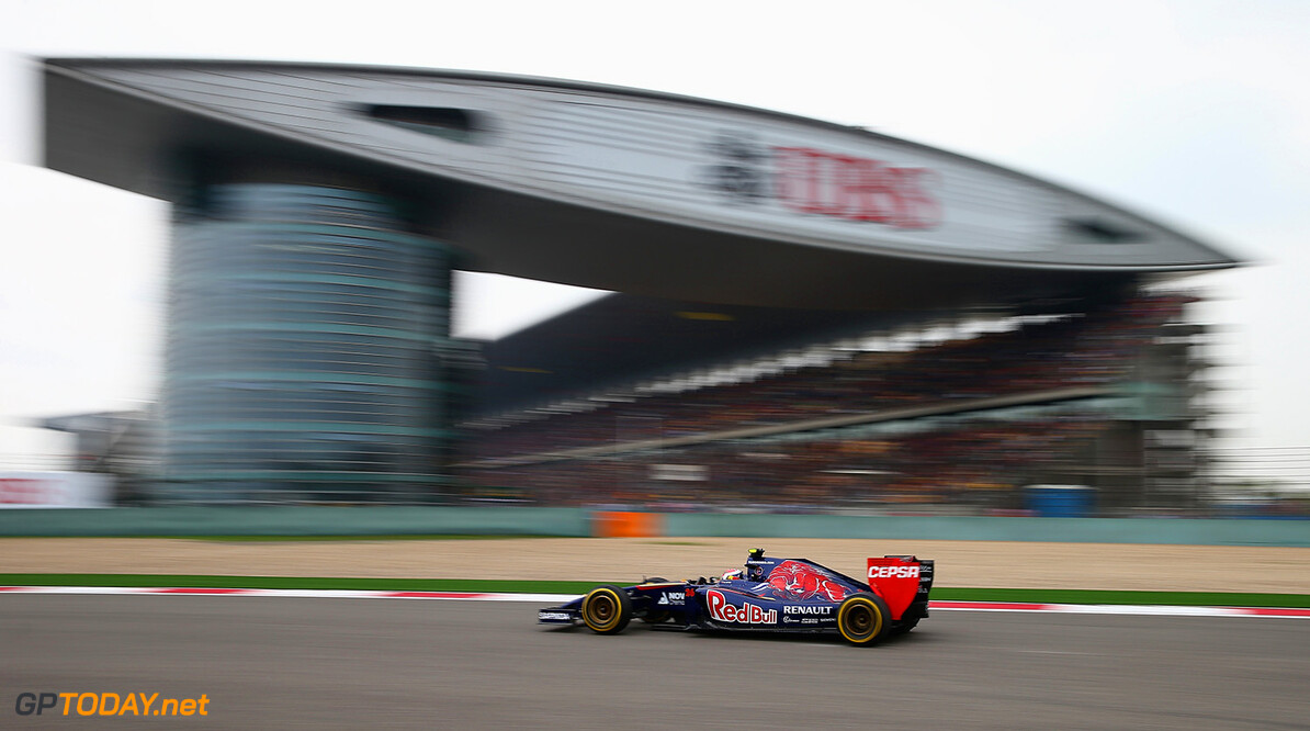 SHANGHAI, CHINA - APRIL 20:  Daniil Kvyat of Russia and Scuderia Toro Rosso drives during the Chinese Formula One Grand Prix at the Shanghai International Circuit on April 20, 2014 in Shanghai, China.  (Photo by Clive Mason/Getty Images) *** Local Caption *** Daniil Kvyat
F1 Grand Prix of China
Clive Mason
Shanghai
China

Formula One Racing formula 1 Auto Racing Formula 1 Grand Prix of China Chinese Formula One Grand Prix Formula One Grand Prix