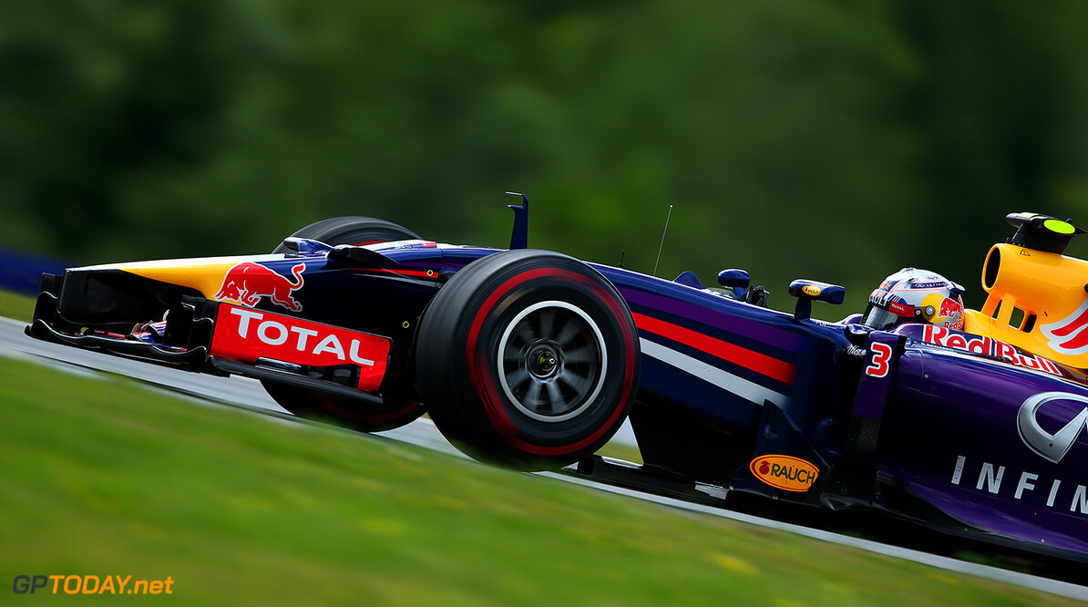 SPIELBERG, AUSTRIA - JUNE 20:  Daniel Ricciardo of Australia and Infiniti Red Bull Racing drives during practice ahead of the Austrian Formula One Grand Prix at Red Bull Ring on June 20, 2014 in Spielberg, Austria.  (Photo by Mark Thompson/Getty Images) *** Local Caption *** Daniel Ricciardo
F1 Grand Prix of Austria - Practice
Mark Thompson
Spielberg
Austria

Formula One Racing formula 1 Auto Racing Formula One Grand Prix Austrian A1 Ring