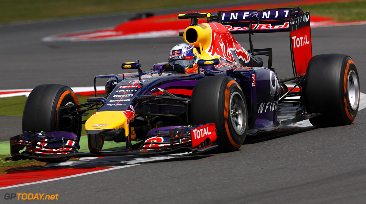 NORTHAMPTON, ENGLAND - JULY 06:  Daniel Ricciardo of Australia and Infiniti Red Bull Racing drives during the British Formula One Grand Prix at Silverstone Circuit on July 6, 2014 in Northampton, United Kingdom.  (Photo by Drew Gibson/Getty Images) *** Local Caption *** Daniel Ricciardo
F1 Grand Prix of Great Britain
Drew Gibson
Northampton
United Kingdom

Formula One Racing formula 1 Auto Racing Formula One Grand Prix Silverstone Circuit British GP British Formula One Grand Prix