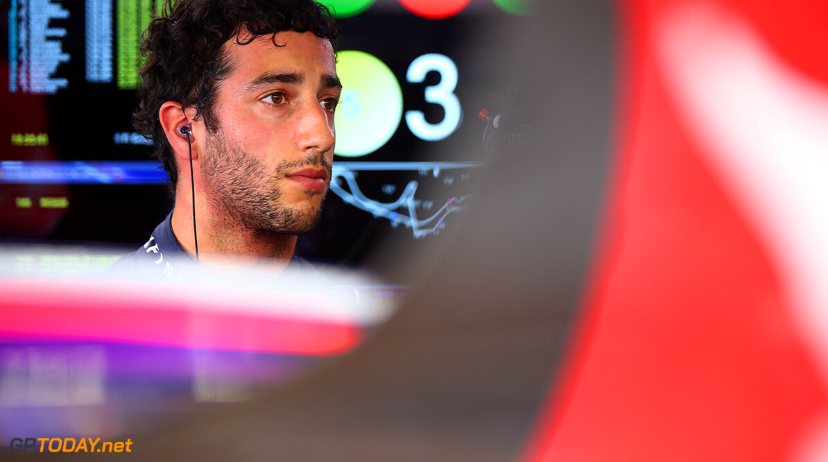 SUZUKA, JAPAN - OCTOBER 03:  Daniel Ricciardo of Australia and Infiniti Red Bull Racing looks on in the team garage during practice for the Japanese Formula One Grand Prix at Suzuka Circuit on October 3, 2014 in Suzuka, Japan.  (Photo by Mark Thompson/Getty Images) *** Local Caption *** Daniel Ricciardo
F1 Grand Prix of Japan - Practice
Mark Thompson
Suzuka
Japan