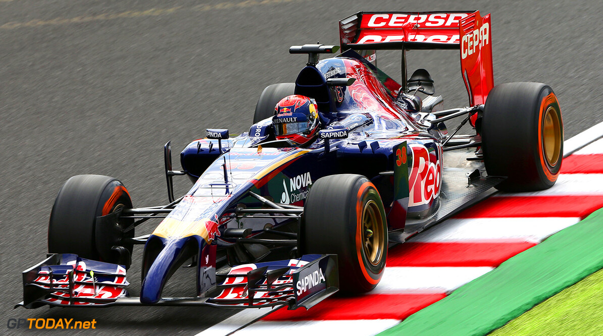 SUZUKA, JAPAN - OCTOBER 03:  Max Verstappen of Netherlands and Scuderia Toro Rosso drives during practice for the Japanese Formula One Grand Prix at Suzuka Circuit on October 3, 2014 in Suzuka, Japan. (Photo by Clive Mason/Getty Images) *** Local Caption *** Max Verstappen
F1 Grand Prix of Japan - Practice
Clive Mason
Suzuka
Japan