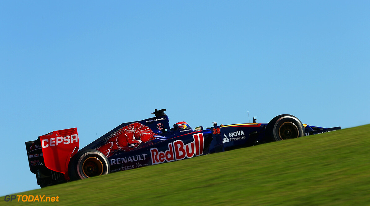 AUSTIN, TX - OCTOBER 31:  Max Verstappen of the Netherlands and Scuderia Toro Rosso drives during practice ahead of the United States Formula One Grand Prix at Circuit of The Americas on October 31, 2014 in Austin, United States.  (Photo by Clive Mason/Getty Images) *** Local Caption *** Max Verstappen
F1 Grand Prix of USA - Practice
Clive Mason
Austin
United States

forumla one racing
