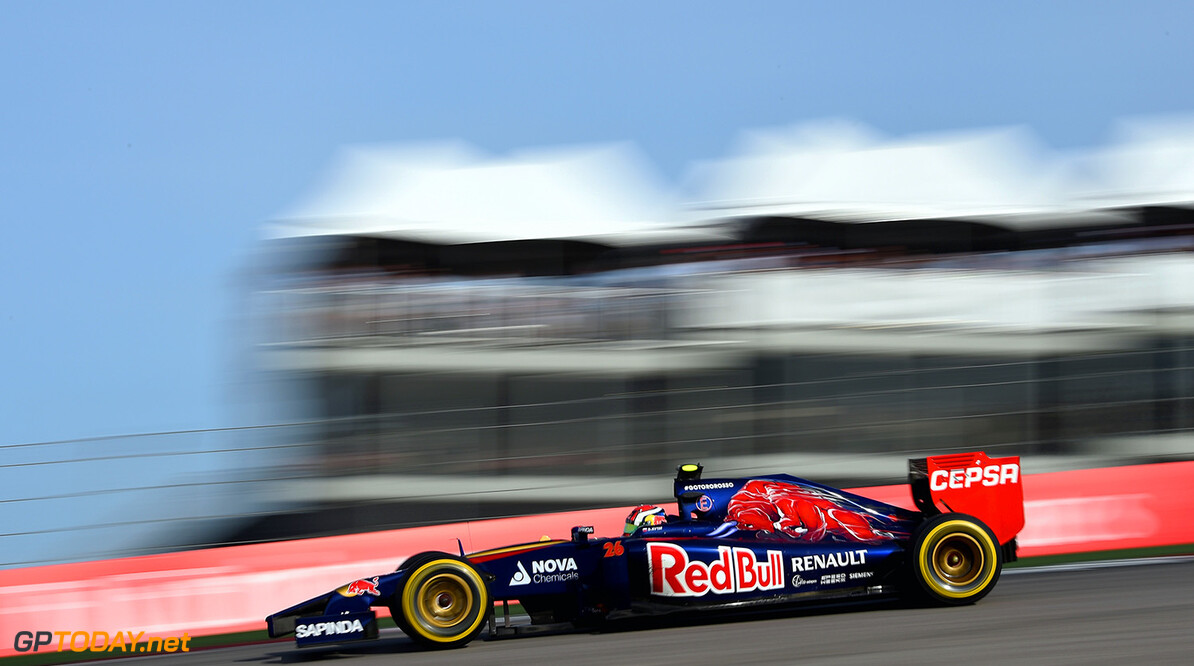 AUSTIN, TX - NOVEMBER 02:  Daniil Kvyat of Russia and Scuderia Toro Rosso drives during the United States Formula One Grand Prix at Circuit of The Americas on November 2, 2014 in Austin, United States.  (Photo by Paul Gilham/Getty Images) *** Local Caption *** Daniil Kvyat
F1 Grand Prix of USA
Paul Gilham
Austin
United States

forumla one racing