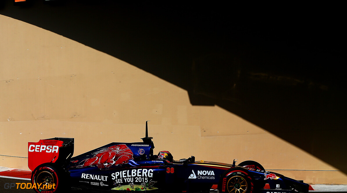 ABU DHABI, UNITED ARAB EMIRATES - NOVEMBER 26:  Max Verstappen of Netherlands and Scuderia Toro Rosso drives during day two of Formula One testing at Yas Marina Circuit on November 26, 2014 in Abu Dhabi, United Arab Emirates.  (Photo by Dan Istitene/Getty Images) *** Local Caption *** Max Verstappen
F1 Testing In Abu Dhabi - Day Two
Dan Istitene
Abu Dhabi
United Arab Emirates

Formula One Racing