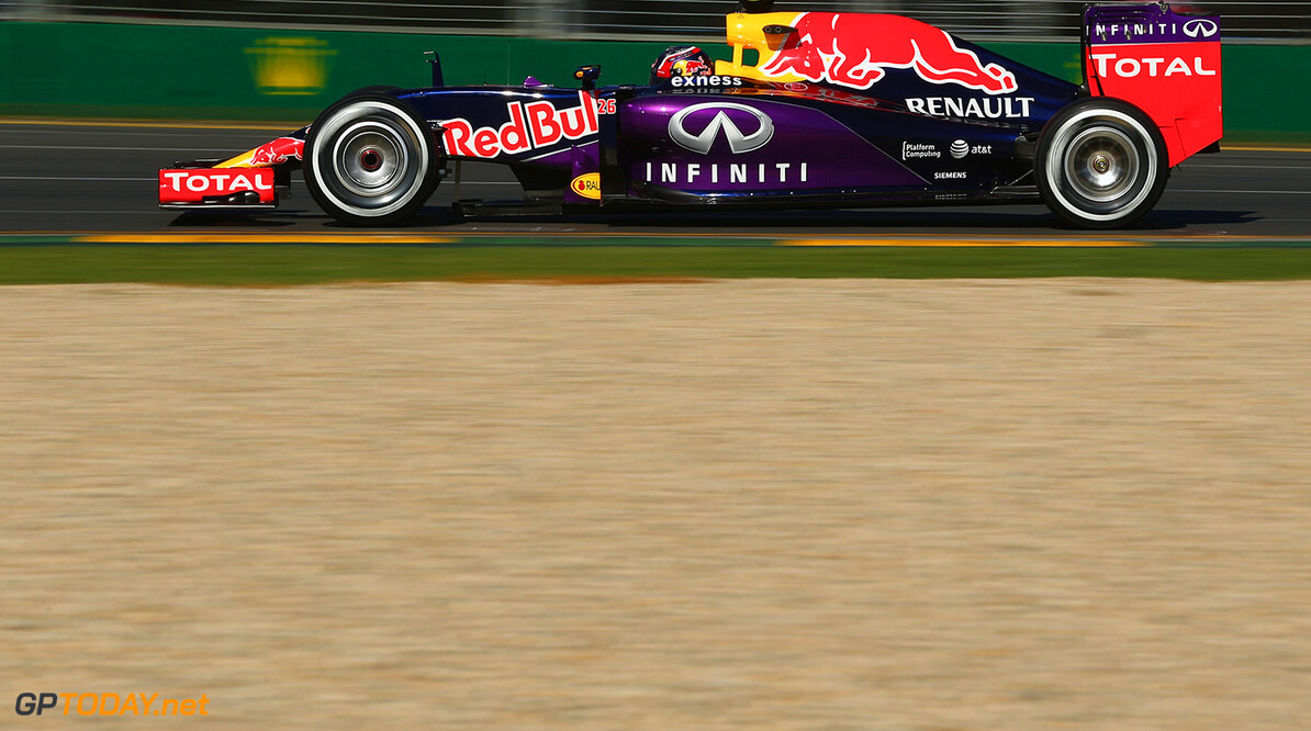 MELBOURNE, AUSTRALIA - MARCH 13:  Daniil Kvyat of Russia and Infiniti Red Bull Racing drives during practice for the Australian Formula One Grand Prix at Albert Park on March 13, 2015 in Melbourne, Australia.  (Photo by Robert Cianflone/Getty Images) // Getty Images/Red Bull Content Pool // P-20150313-00202 // Usage for editorial use only // Please go to www.redbullcontentpool.com for further information. // 
Australian F1 Grand Prix - Practice
Robert Cianflone
Melbourne
Australia

P-20150313-00202