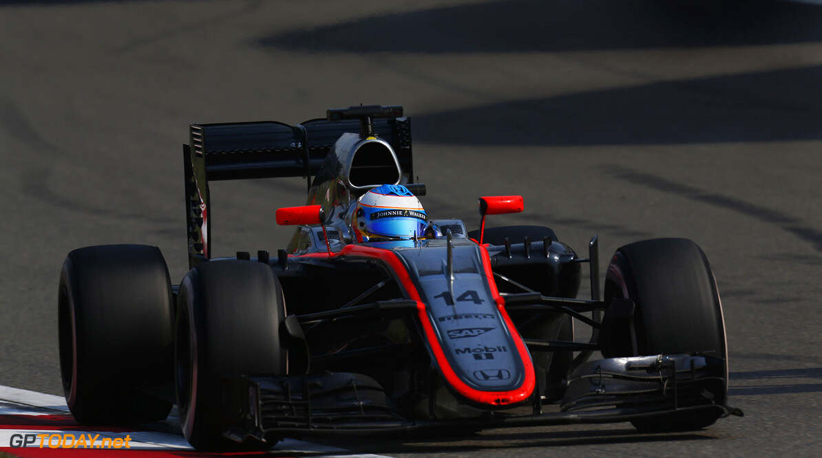 Fernando Alonso on track.