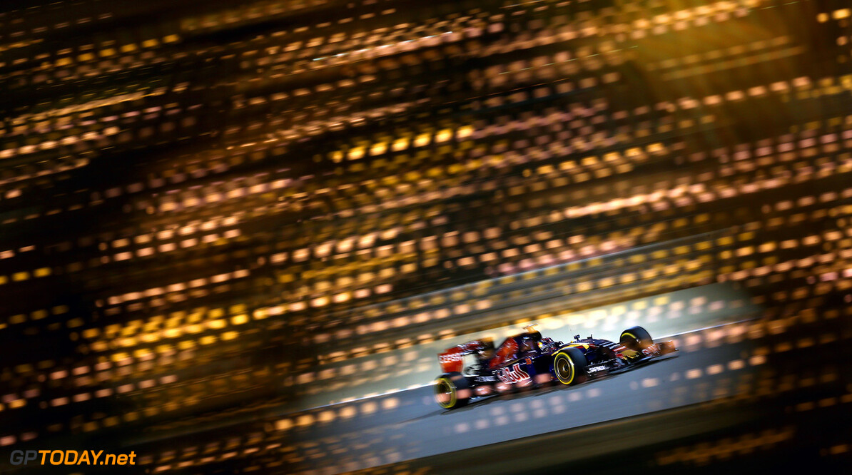 BAHRAIN, BAHRAIN - APRIL 18:  Max Verstappen of Netherlands and Scuderia Toro Rosso drives during qualifying for the Bahrain Formula One Grand Prix at Bahrain International Circuit on April 18, 2015 in Bahrain, Bahrain.  (Photo by Clive Mason/Getty Images) *** Local Caption *** Max Verstappen
F1 Grand Prix of Bahrain - Qualifying
Clive Mason
Bahrain
Bahrain

formula 1 Formula One Racing Auto Racing Formula 1 Grand Prix of Bahrain Bahrain Formula One Grand Prix Formula One Grand Prix