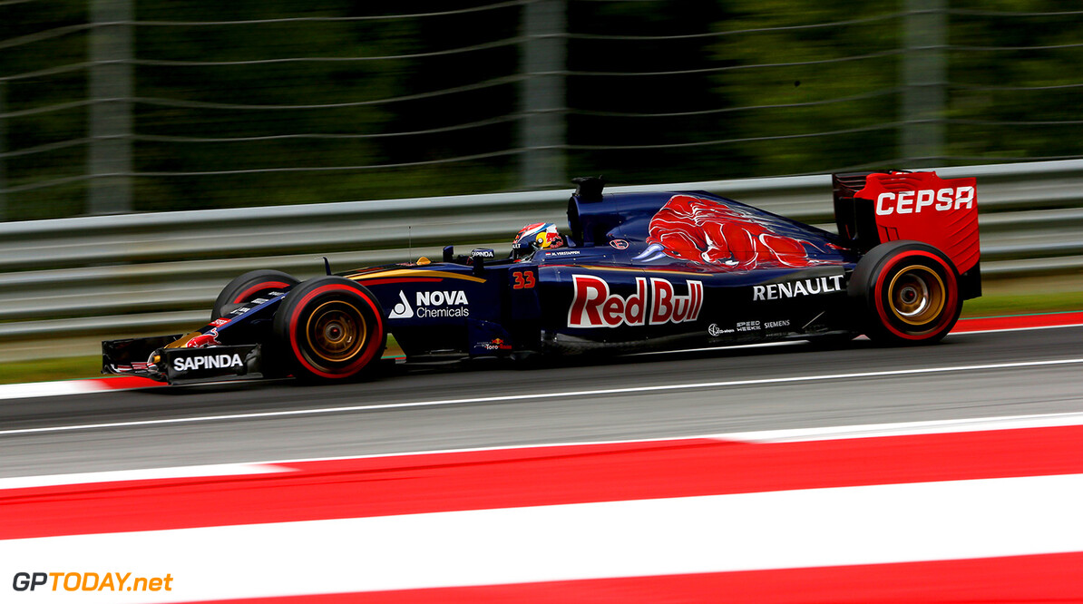 SPIELBERG, AUSTRIA - JUNE 20:  Max Verstappen of Netherlands and Scuderia Toro Rosso drives during final practice for the Formula One Grand Prix of Austria at Red Bull Ring on June 20, 2015 in Spielberg, Austria.  (Photo by Charles Coates/Getty Images) // Getty Images/Red Bull Content Pool // P-20150620-00278 // Usage for editorial use only // Please go to www.redbullcontentpool.com for further information. // 
F1 Grand Prix of Austria - Qualifying
Charles Coates
Spielberg Bei Knittelfeld
Austria

P-20150620-00278