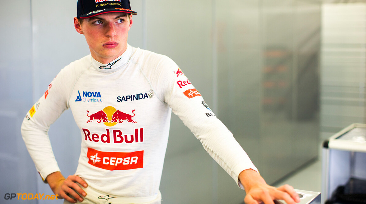 NORTHAMPTON, ENGLAND - JULY 03:  Max Verstappen of Scuderia Toro Rosso and The Netherlands during practice for the Formula One Grand Prix of Great Britain at Silverstone Circuit on July 3, 2015 in Northampton, England.  (Photo by Peter Fox/Getty Images) // Getty Images/Red Bull Content Pool // P-20150703-00403 // Usage for editorial use only // Please go to www.redbullcontentpool.com for further information. // 
F1 Grand Prix of Great Britain - Practice
Peter Fox
Silverstone
United Kingdom

P-20150703-00403