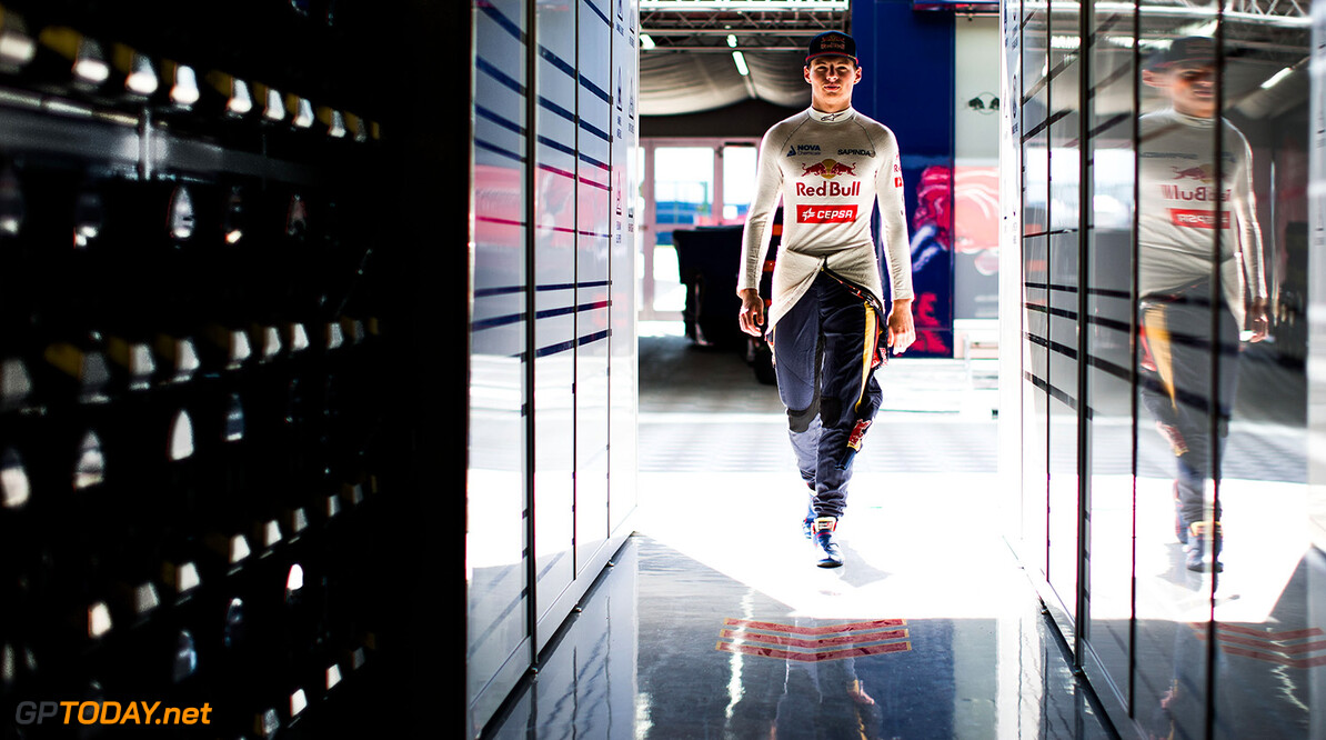 NORTHAMPTON, ENGLAND - JULY 03:  Max Verstappen of Scuderia Toro Rosso and The Netherlands is seen during practice for the Formula One Grand Prix of Great Britain at Silverstone Circuit on July 3, 2015 in Northampton, England.  (Photo by Peter Fox/Getty Images) // Getty Images/Red Bull Content Pool // P-20150704-00081 // Usage for editorial use only // Please go to www.redbullcontentpool.com for further information. // 
F1 Grand Prix of Great Britain - Practice
Peter Fox
Silverstone
United Kingdom

P-20150704-00081