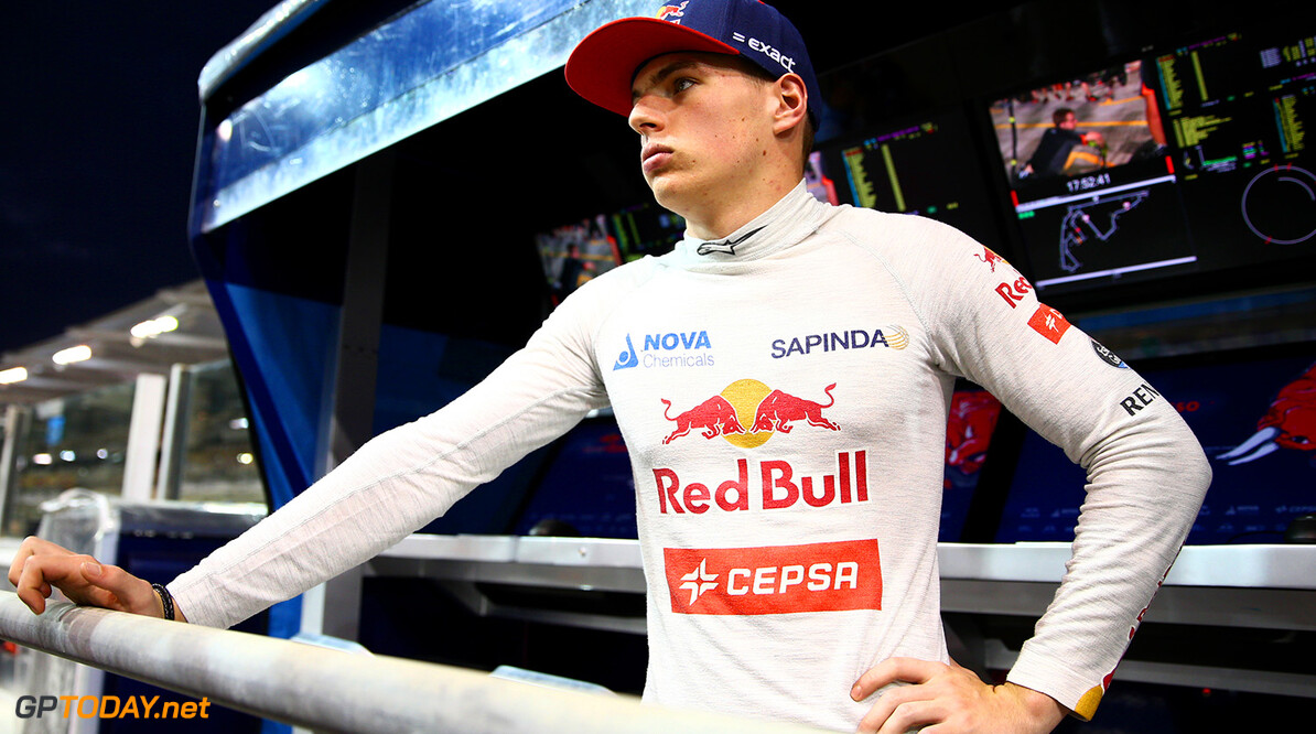 ABU DHABI, UNITED ARAB EMIRATES - NOVEMBER 26:  Max Verstappen of Netherlands and Scuderia Toro Rosso looks on from the pit wall during previews for the Abu Dhabi Formula One Grand Prix at Yas Marina Circuit on November 26, 2015 in Abu Dhabi, United Arab Emirates.  (Photo by Clive Mason/Getty Images) // Getty Images/Red Bull Content Pool // P-20151127-00017 // Usage for editorial use only // Please go to www.redbullcontentpool.com for further information. // 
F1 Grand Prix of Abu Dhabi - Previews
Clive Mason
Abu Dhabi
United Arab Emirates

P-20151127-00017