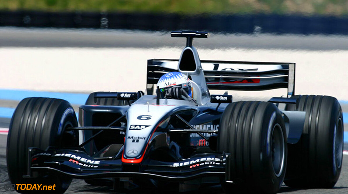Alex Wurz (AUT) makes the debut test of the new  McLaren Mercedes MP4/18
Formula One Testing, Paul Ricard, France, 20-23 May 2003. 
DIGITAL IMAGE