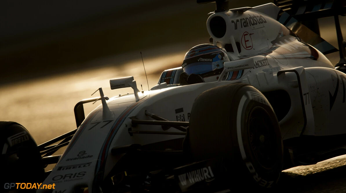 160222RF21564
BARCELONA, SPAIN - 22 FEBRUARY 2016: #77 Valtteri Bottas (FIN), Williams Martini Racing, during day 1 of Formula 1's Pre-Season Test at Circuit de Barcelona-Catalunya.
Formula 1's Pre-Season Test
Ronald Fleurbaaij
Barcelona
Spain

Sport Sports Autosport Motorsports Auto Car Racewagen Race Car Formule 1 Formula 1 F1 FIA Formula One World Championship Spain Spanje Circuit de Barcelona-Catalunya Pre-Season Test