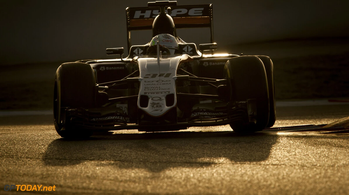 160222RF21589
BARCELONA, SPAIN - 22 FEBRUARY 2016: Sahara Force India F1 Team test and reserve driver #34 Alfonso Celis jr (MEX) during day 1 of Formula 1's Pre-Season Test at Circuit de Barcelona-Catalunya.
Formula 1's Pre-Season Test
Ronald Fleurbaaij
Barcelona
Spain

Sport Sports Autosport Motorsports Auto Car Racewagen Race Car Formule 1 Formula 1 F1 FIA Formula One World Championship Spain Spanje Circuit de Barcelona-Catalunya Pre-Season Test