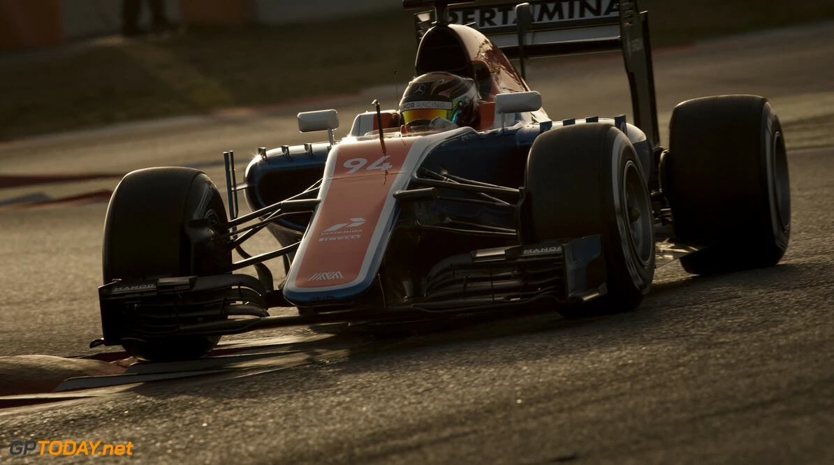 160222RF21440
BARCELONA, SPAIN - 22 FEBRUARY 2016: #94 Pascal Wehrlein (DEU), Manor Racing, during day 1 of Formula 1's Pre-Season Test at Circuit de Barcelona-Catalunya.
Formula 1's Pre-Season Test
Ronald Fleurbaaij
Barcelona
Spain

Sport Sports Autosport Motorsports Auto Car Racewagen Race Car Formule 1 Formula 1 F1 FIA Formula One World Championship Spain Spanje Circuit de Barcelona-Catalunya Pre-Season Test