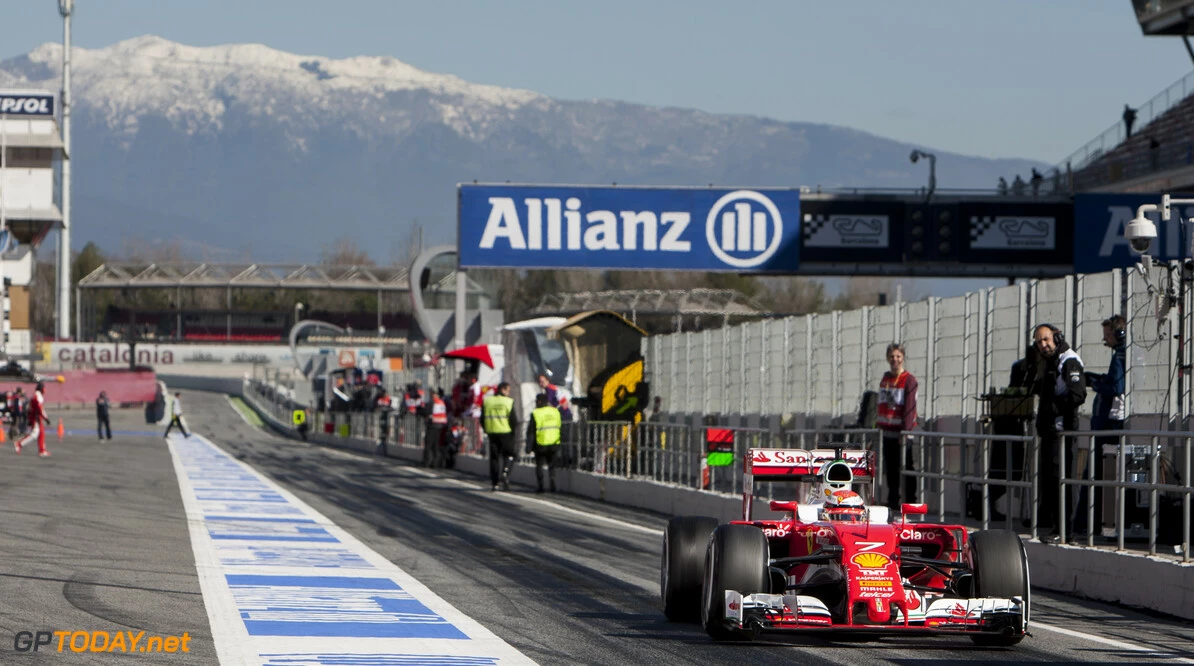 160301RF15042
BARCELONA, SPAIN - 1 MARCH 2016: #7 Kimi Raikkonen (FIN), Scuderia Ferrari, during day 5 of Formula 1's Pre-Season Test at Circuit de Barcelona-Catalunya.
Formula 1's Pre-Season Test
Ronald Fleurbaaij
Barcelona
Spain

Sport Sports Autosport Motorsports Auto Car Racewagen Race Car Formule 1 Formula 1 F1 FIA Formula One World Championship Spain Spanje Circuit de Barcelona-Catalunya Pre-Season Test