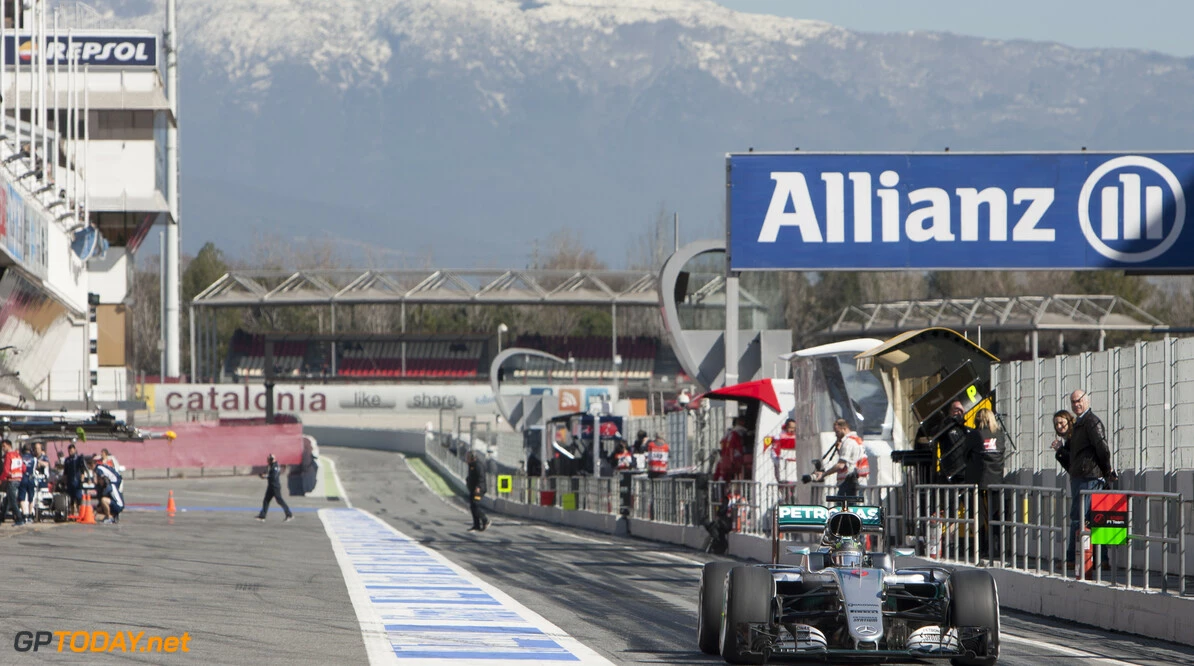 160301RF15017
BARCELONA, SPAIN - 1 MARCH 2016: #6 Nico Rosberg (DEU), Mercedes AMG Petronas F1 Team, during day 5 of Formula 1's Pre-Season Test at Circuit de Barcelona-Catalunya.
Formula 1's Pre-Season Test
Ronald Fleurbaaij
Barcelona
Spain

Sport Sports Autosport Motorsports Auto Car Racewagen Race Car Formule 1 Formula 1 F1 FIA Formula One World Championship Spain Spanje Circuit de Barcelona-Catalunya Pre-Season Test
