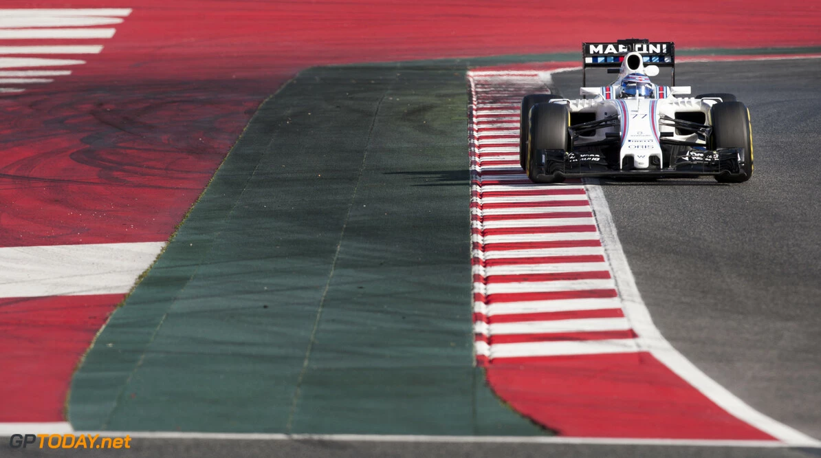 160301RF25191
BARCELONA, SPAIN - 1 MARCH 2016: #77 Valtteri Bottas (FIN), Williams Martini Racing, during day 5 of Formula 1's Pre-Season Test at Circuit de Barcelona-Catalunya.
Formula 1's Pre-Season Test
Ronald Fleurbaaij
Barcelona
Spain

Sport Sports Autosport Motorsports Auto Car Racewagen Race Car Formule 1 Formula 1 F1 FIA Formula One World Championship Spain Spanje Circuit de Barcelona-Catalunya Pre-Season Test