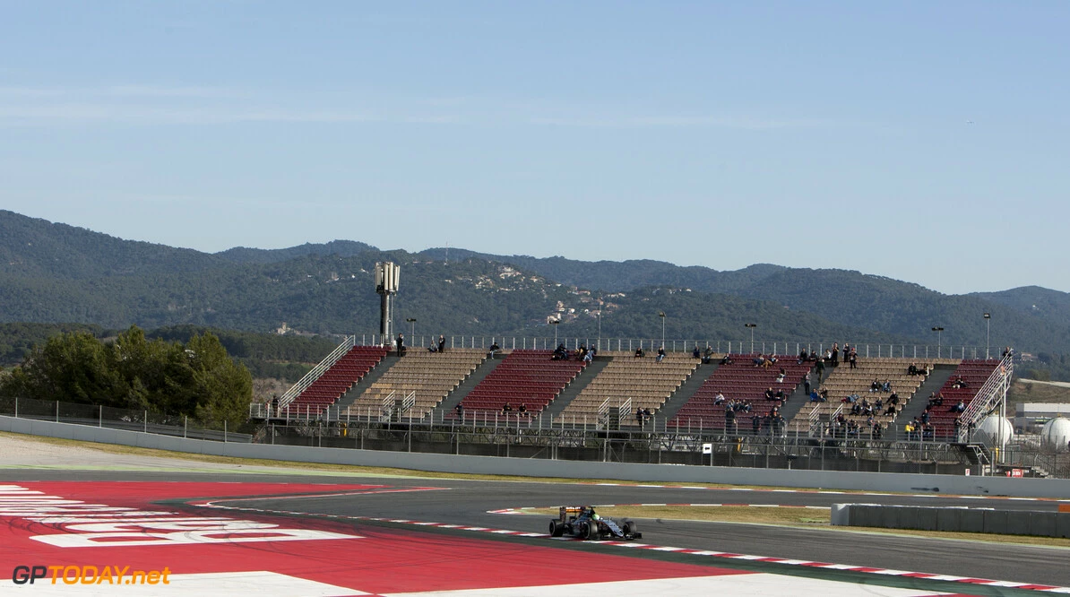 160301RF15063
BARCELONA, SPAIN - 1 MARCH 2016: #27 Nico Hulkenberg (DEU), Sahara Force India F1 Team, during day 5 of Formula 1's Pre-Season Test at Circuit de Barcelona-Catalunya.
Formula 1's Pre-Season Test
Ronald Fleurbaaij
Barcelona
Spain

Sport Sports Autosport Motorsports Auto Car Racewagen Race Car Formule 1 Formula 1 F1 FIA Formula One World Championship Spain Spanje Circuit de Barcelona-Catalunya Pre-Season Test