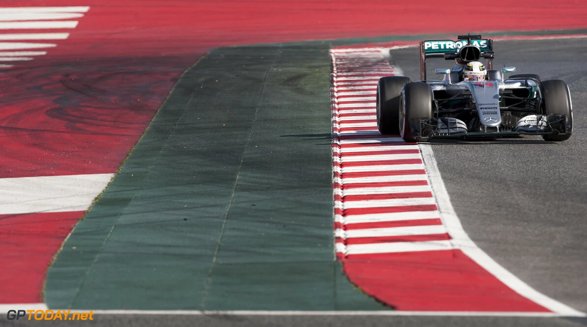 160301RF25157
BARCELONA, SPAIN - 1 MARCH 2016: #44 Lewis Hamilton (GBR), Mercedes AMG Petronas F1 Team, during day 5 of Formula 1's Pre-Season Test at Circuit de Barcelona-Catalunya.
Formula 1's Pre-Season Test
Ronald Fleurbaaij
Barcelona
Spain

Sport Sports Autosport Motorsports Auto Car Racewagen Race Car Formule 1 Formula 1 F1 FIA Formula One World Championship Spain Spanje Circuit de Barcelona-Catalunya Pre-Season Test