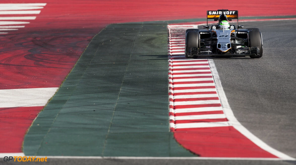 160301RF25164
BARCELONA, SPAIN - 1 MARCH 2016: #27 Nico Hulkenberg (DEU), Sahara Force India F1 Team, during day 5 of Formula 1's Pre-Season Test at Circuit de Barcelona-Catalunya.
Formula 1's Pre-Season Test
Ronald Fleurbaaij
Barcelona
Spain

Sport Sports Autosport Motorsports Auto Car Racewagen Race Car Formule 1 Formula 1 F1 FIA Formula One World Championship Spain Spanje Circuit de Barcelona-Catalunya Pre-Season Test