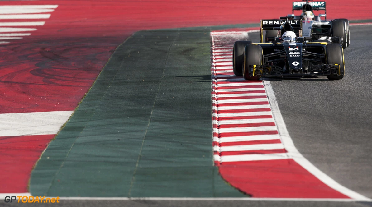 160301RF25155
BARCELONA, SPAIN - 1 MARCH 2016: #20 Kevin Magnussen (DNK), Renault Sport Formula One Team, during day 5 of Formula 1's Pre-Season Test at Circuit de Barcelona-Catalunya.
Formula 1's Pre-Season Test
Ronald Fleurbaaij
Barcelona
Spain

Sport Sports Autosport Motorsports Auto Car Racewagen Race Car Formule 1 Formula 1 F1 FIA Formula One World Championship Spain Spanje Circuit de Barcelona-Catalunya Pre-Season Test
