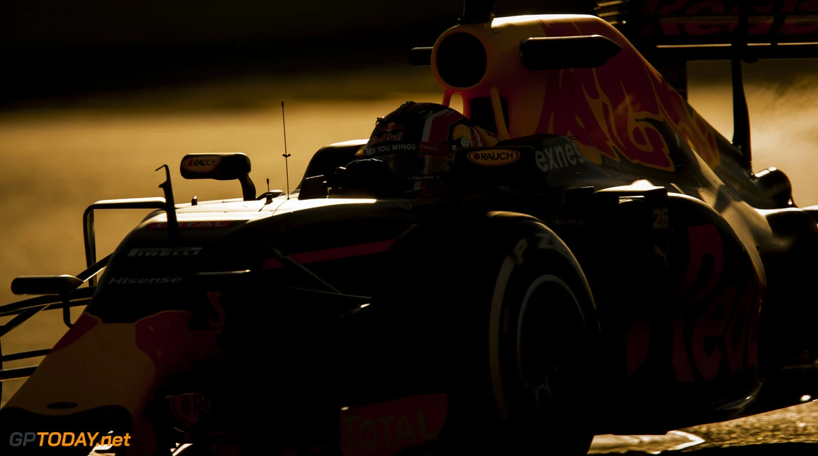 160303RF27538
BARCELONA, SPAIN - 3 MARCH 2016: #26 Daniil Kvyat (RUS), Infiniti Red Bull Racing, during day 7 of Formula 1's Pre-Season Test at Circuit de Barcelona-Catalunya.
Formula 1's Pre-Season Test
Ronald Fleurbaaij
Barcelona
Spain

Sport Sports Autosport Motorsports Auto Car Racewagen Race Car Formule 1 Formula 1 F1 FIA Formula One World Championship Spain Spanje Circuit de Barcelona-Catalunya Pre-Season Test